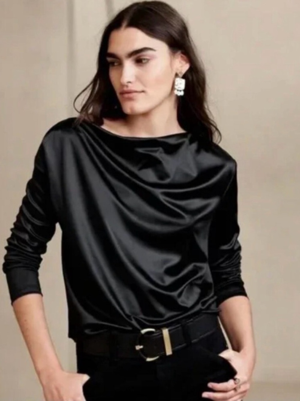 Banana Republic Black satin top